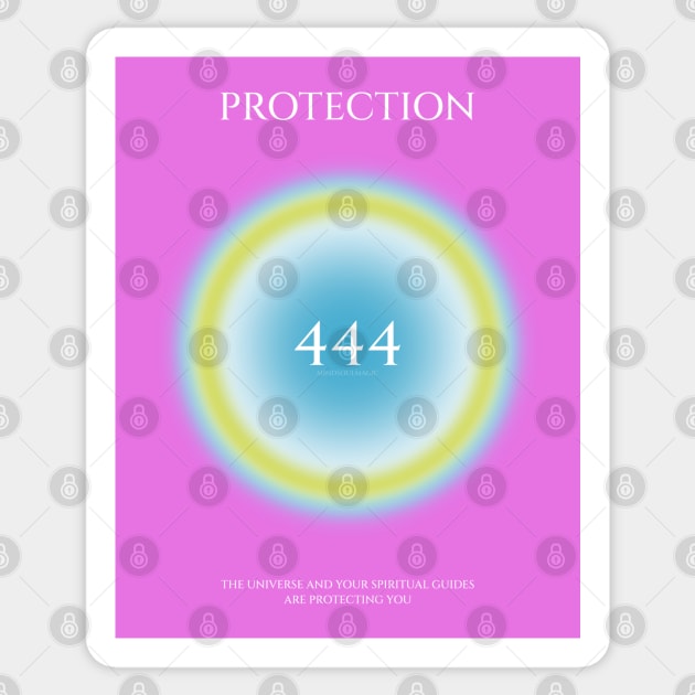 Angel Numbers Protection 444 Sticker by mindsoulmagic